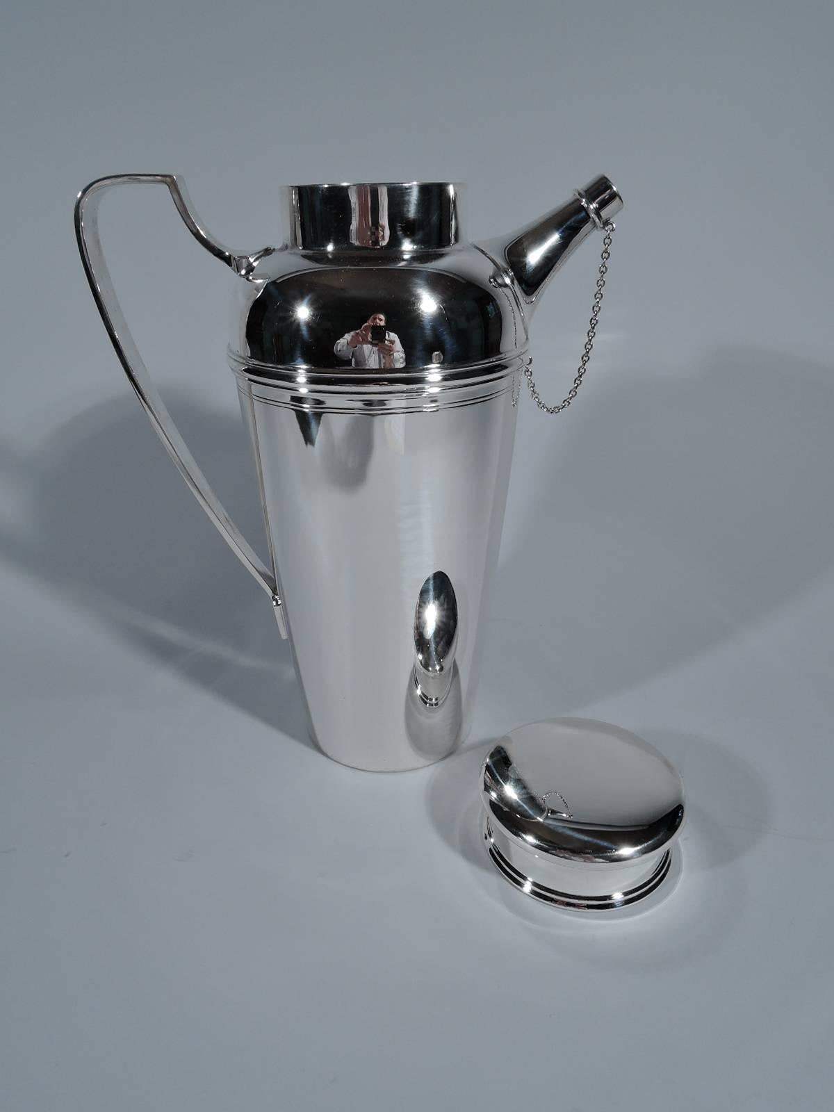 Modern Antique Tiffany Sterling Silver Party-Size Cocktail Shaker