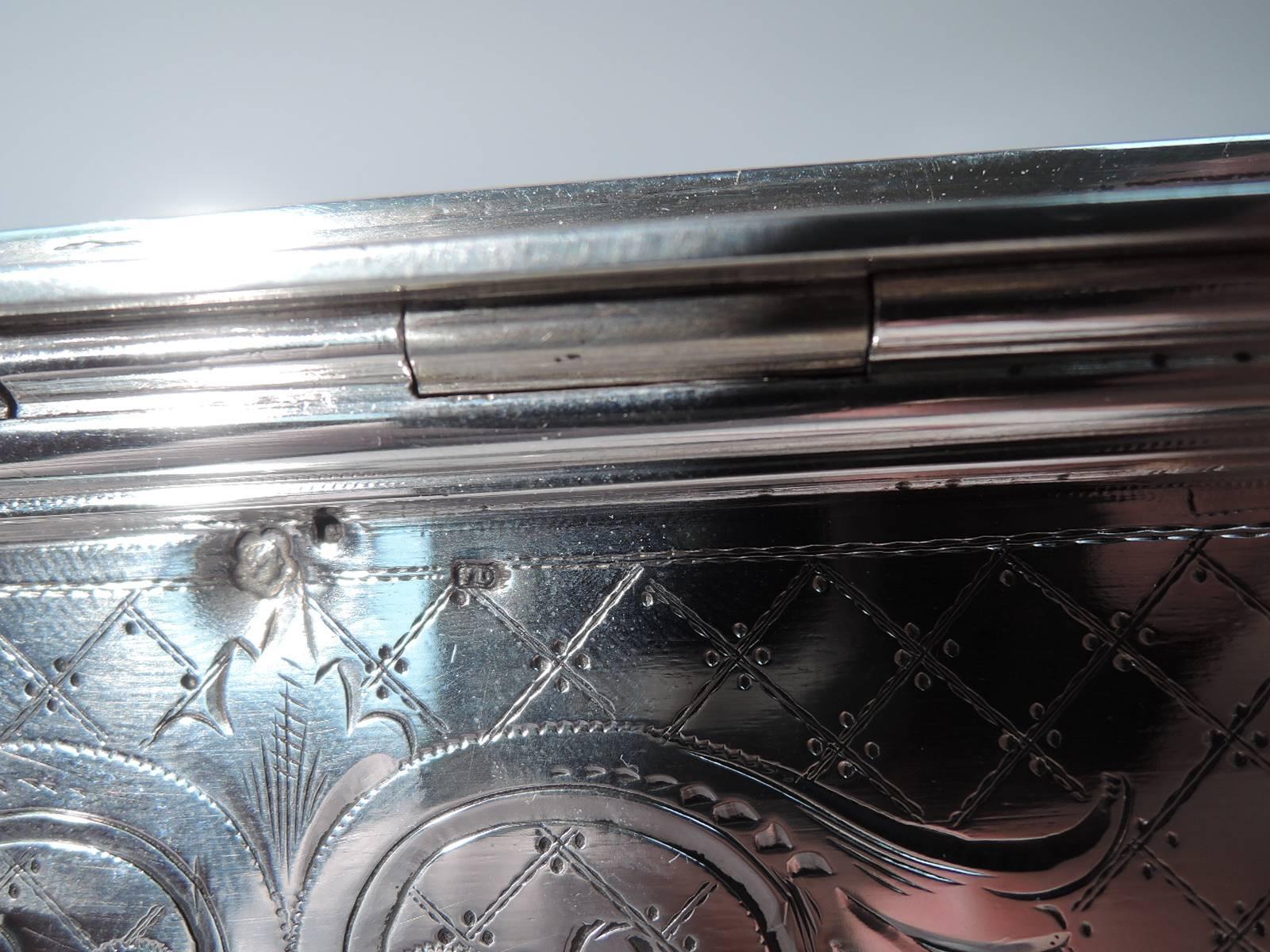 Heavy and Substantial Antique Austrian Silver Casket Box 3