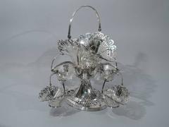 Beautiful Bailey, Banks & Biddle Pierced Basket Epergne
