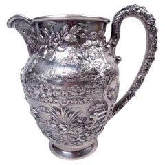 Superb Kirk Baltimore Pictorial Water Pitcher with Horse & Hound