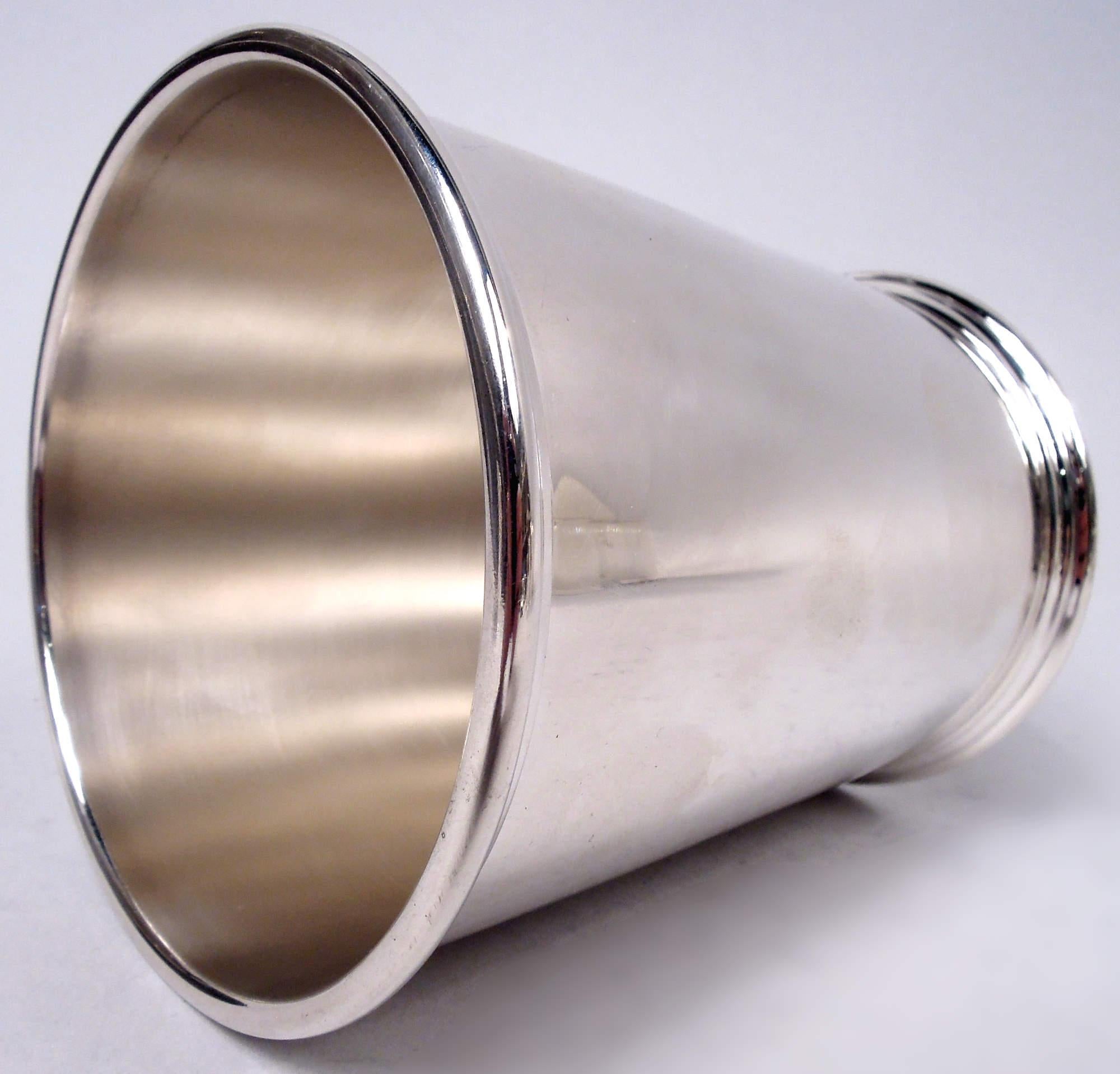 American Set of 8 Kirk Sterling Silver Mint Julep Cups For Sale