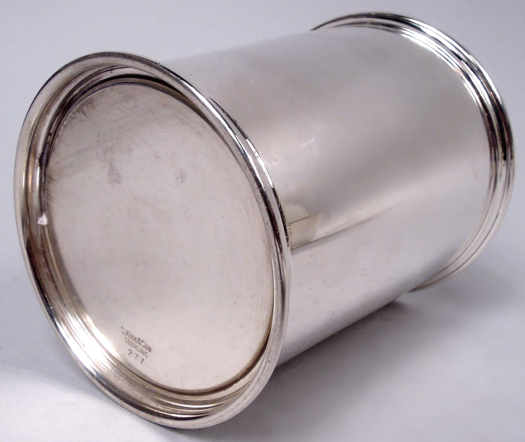 Set of 8 Kirk Sterling Silver Mint Julep Cups In Good Condition For Sale In New York, NY