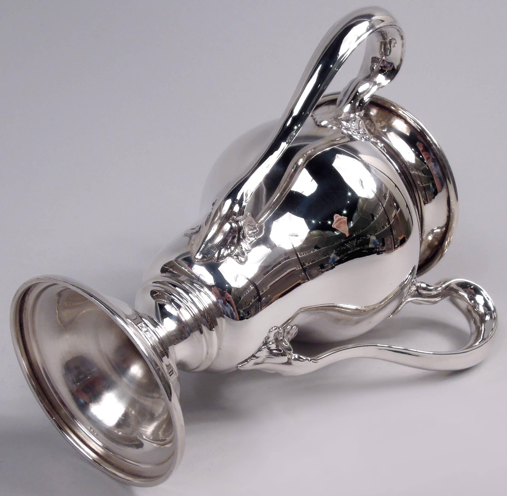 20ième siècle Ancienne coupe trophée en argent sterling de l'époque américaine édouardienne de l'Art nouveau en vente