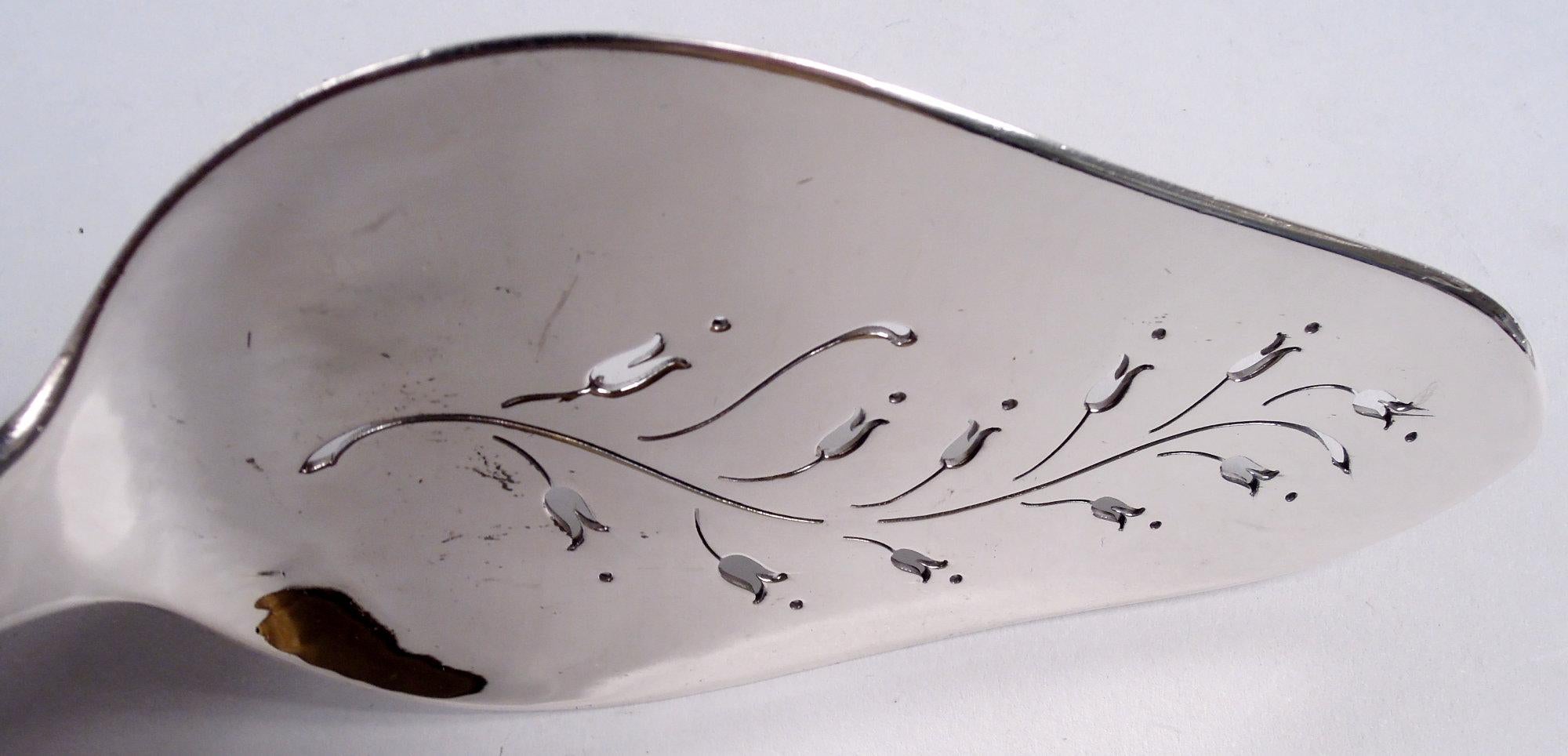 Georg Jensen Danish Modern Sterling Silver Fish Serving Pair For Sale 2