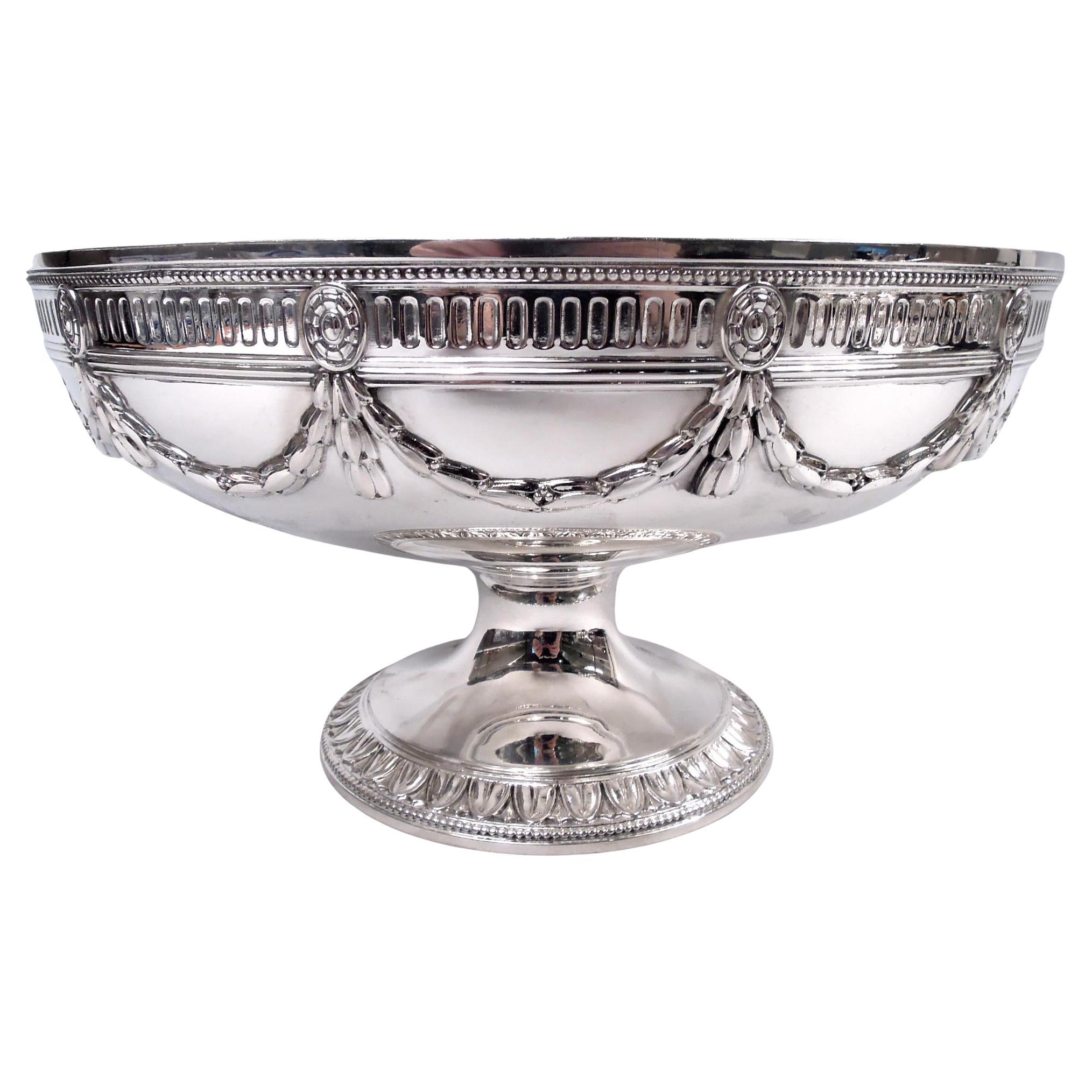 Antique Tiffany Edwardian Regency Sterling Silver Centerpiece Bowl For Sale