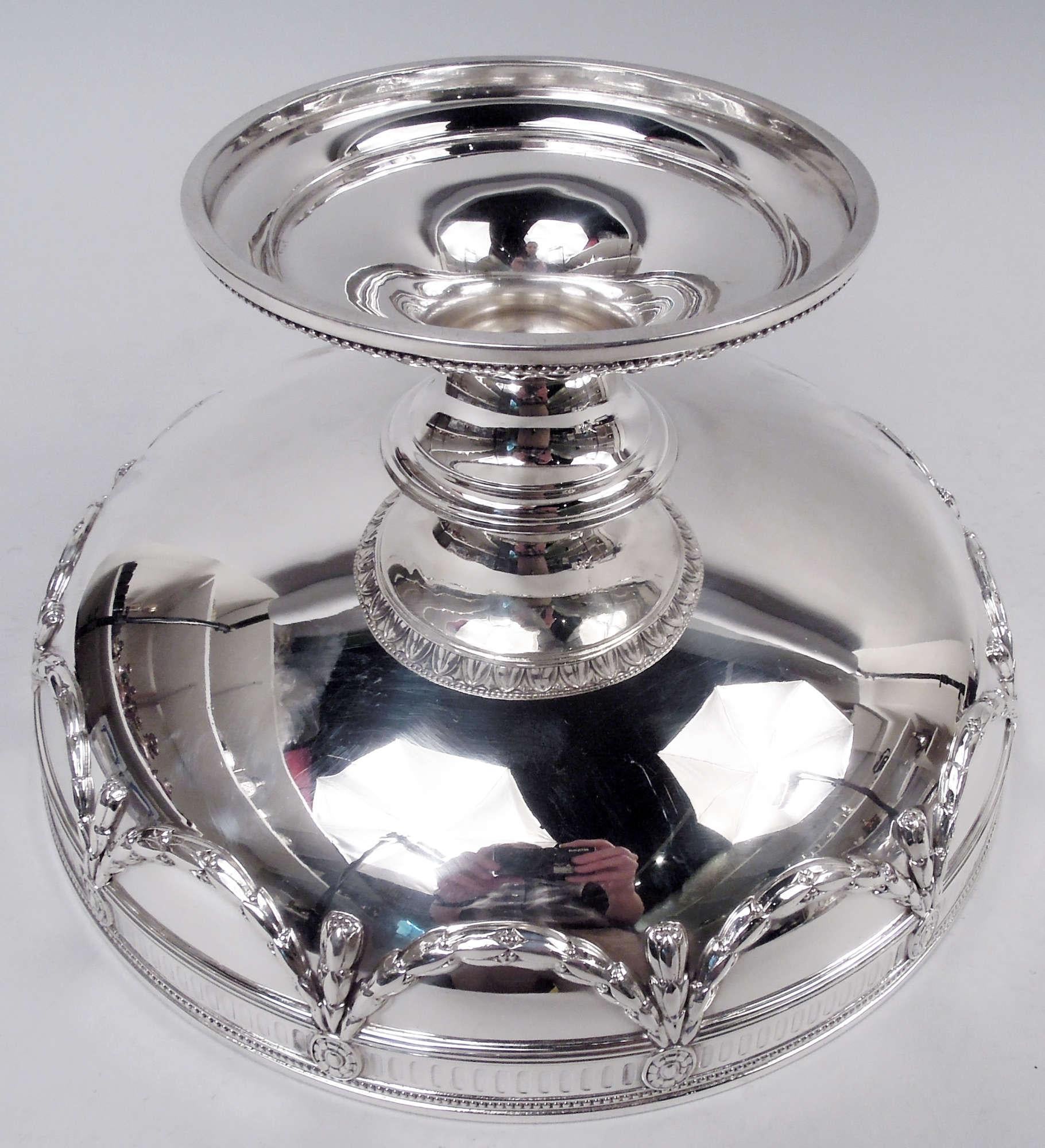 20th Century Antique Tiffany Edwardian Regency Sterling Silver Centerpiece Bowl For Sale