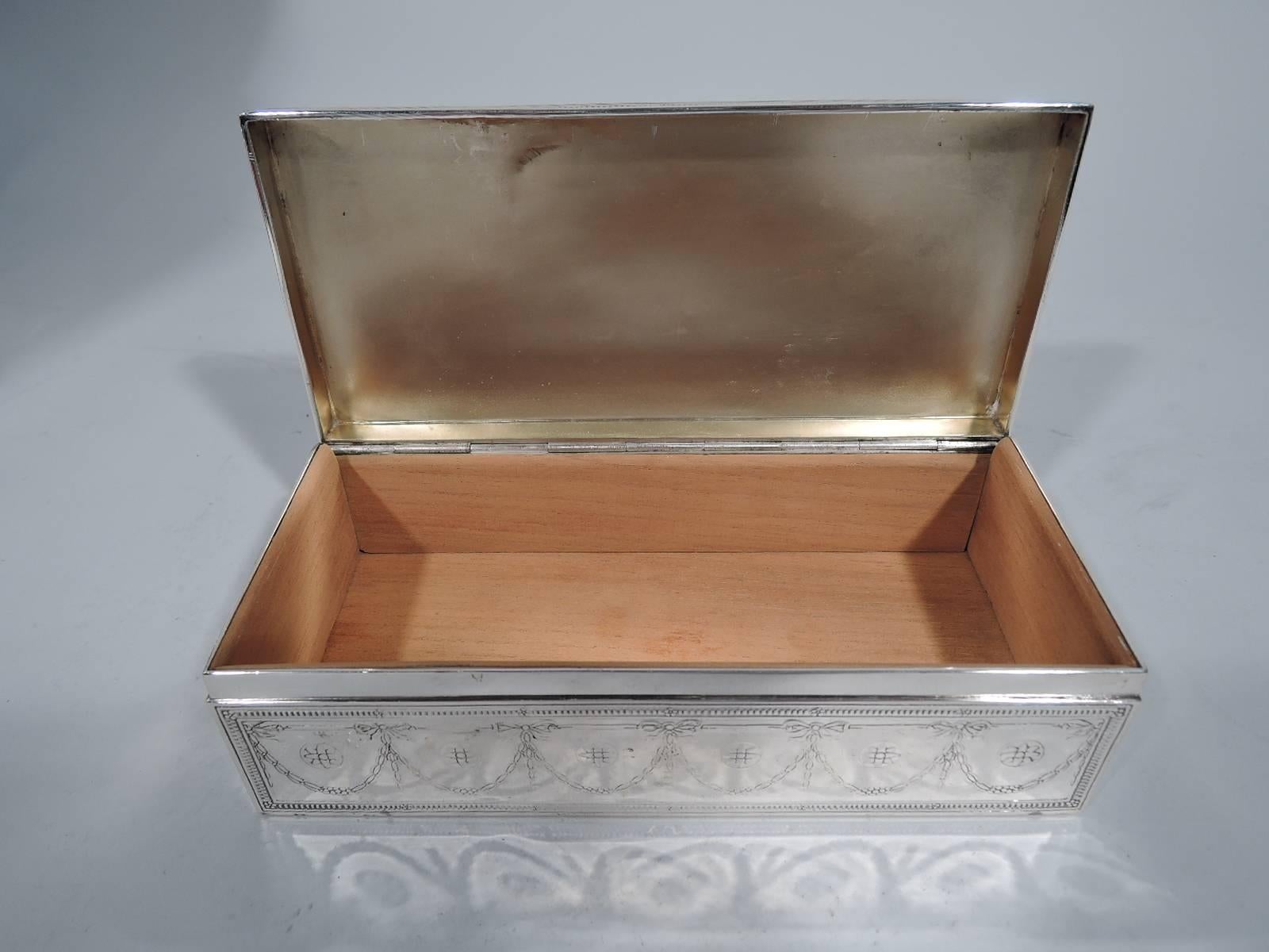Tiffany Neoclassical Sterling Silver Desk Box 1