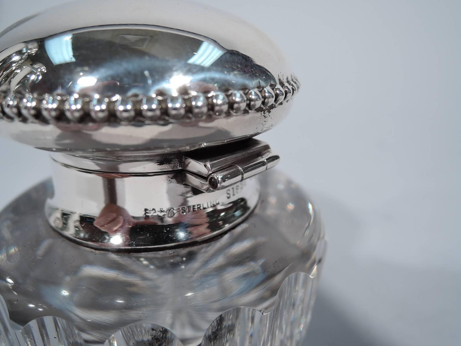 Antique Classical Sterling Silver Inkwell by Gorham In Excellent Condition In New York, NY