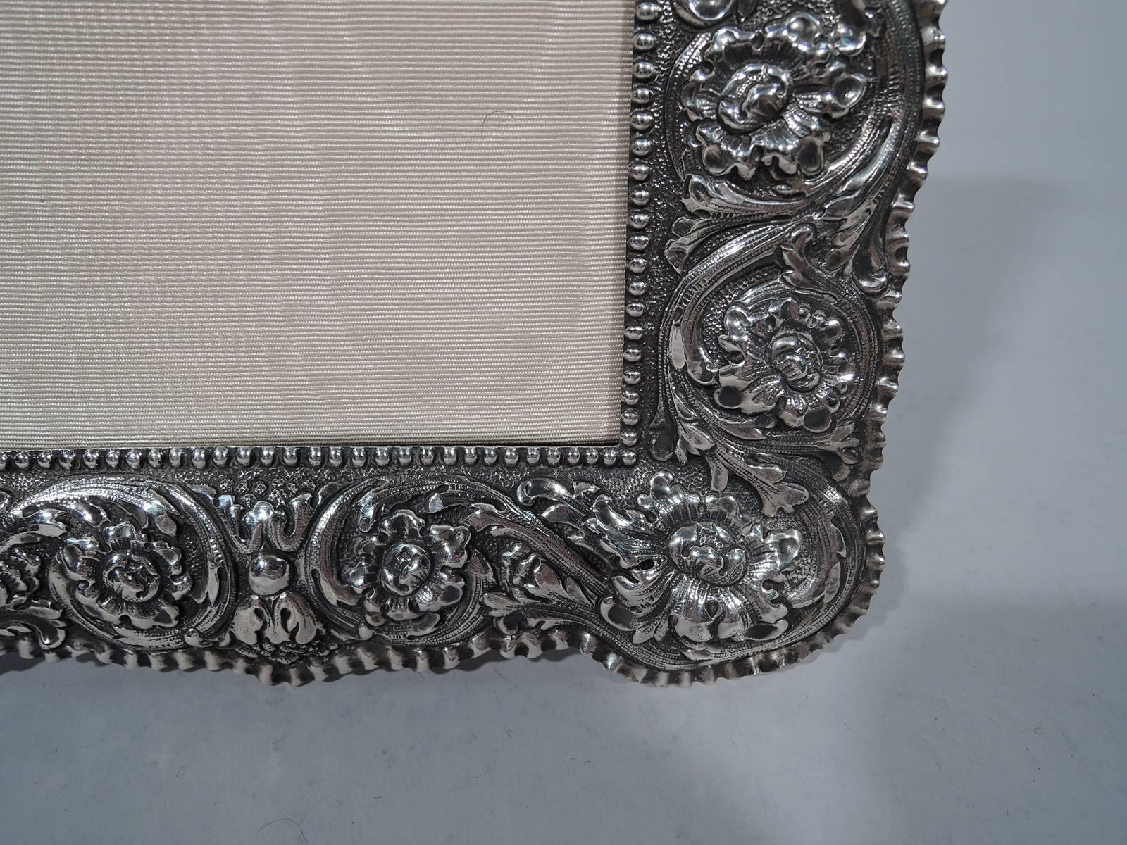 Victorian Romantic Antique Sterling Silver Picture Frame by Tiffany