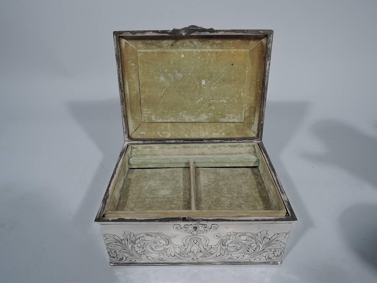 Art Nouveau Antique Gorham Sterling Silver Jewelry Box