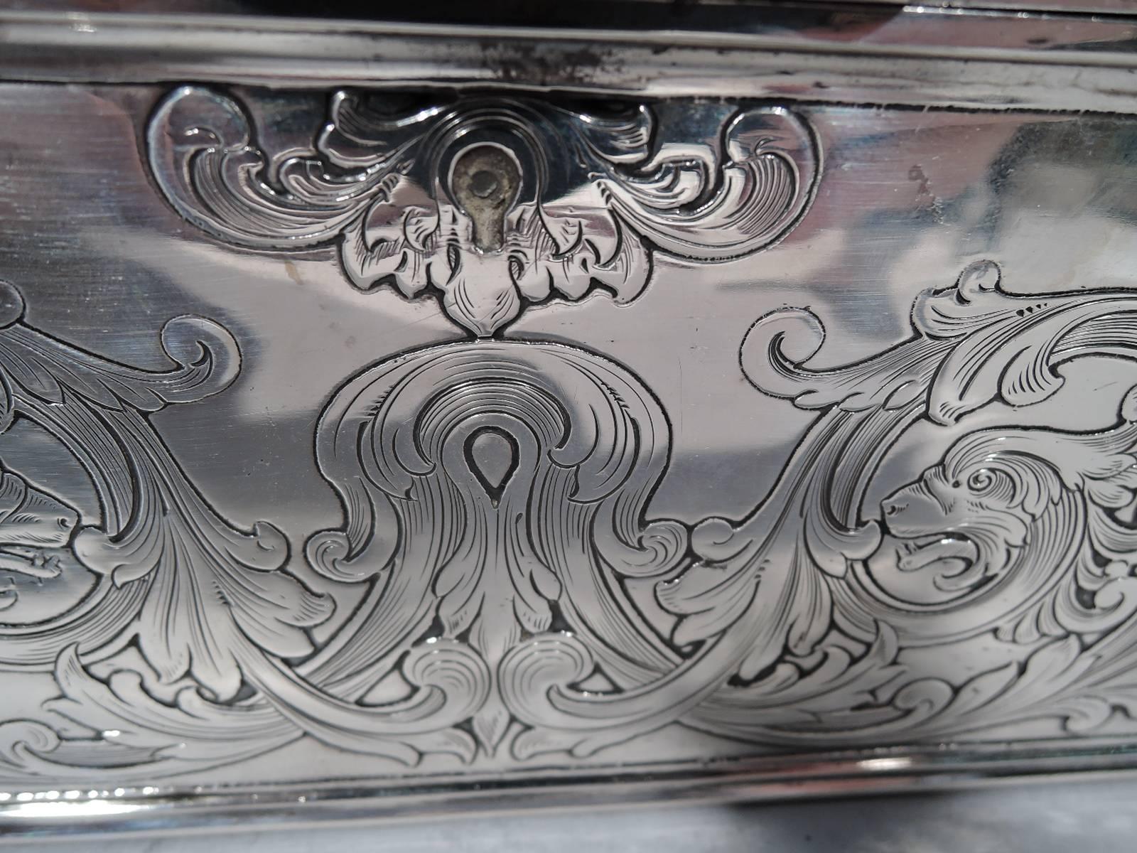 19th Century Antique Gorham Sterling Silver Jewelry Box