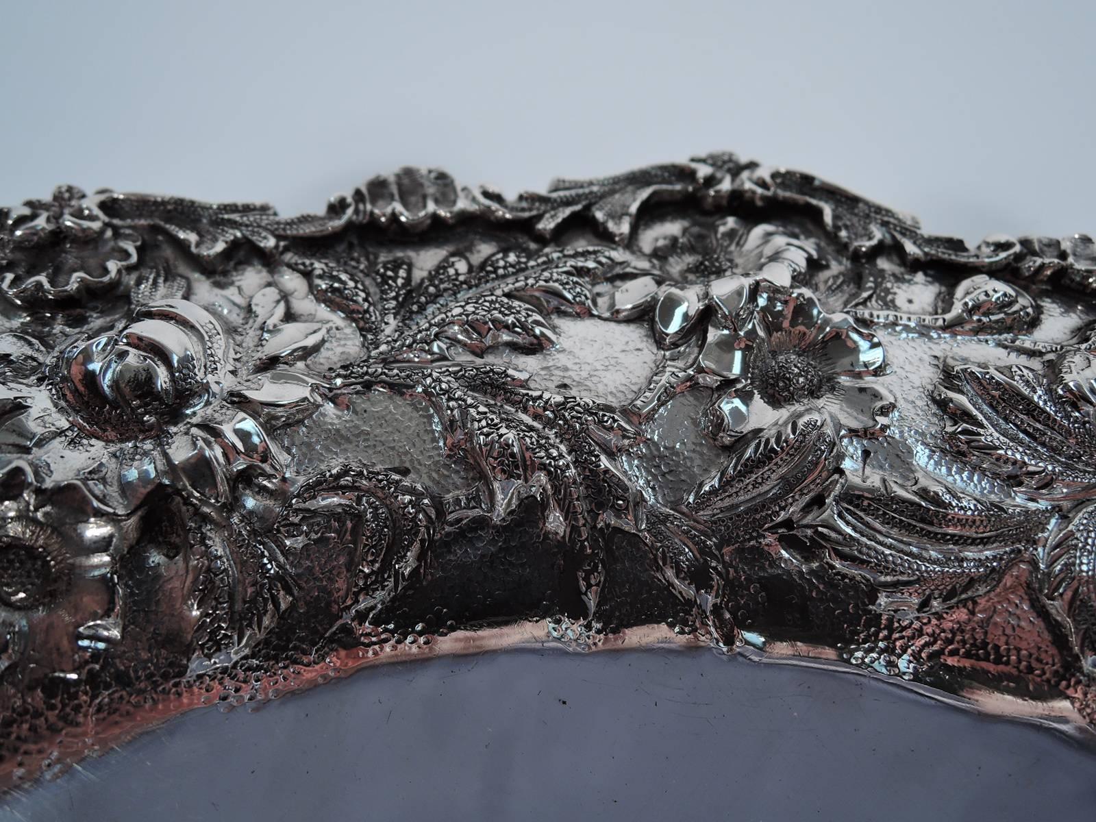 Late Victorian Kirk Sterling Silver Bowl with Beautiful Baltimore Repousse