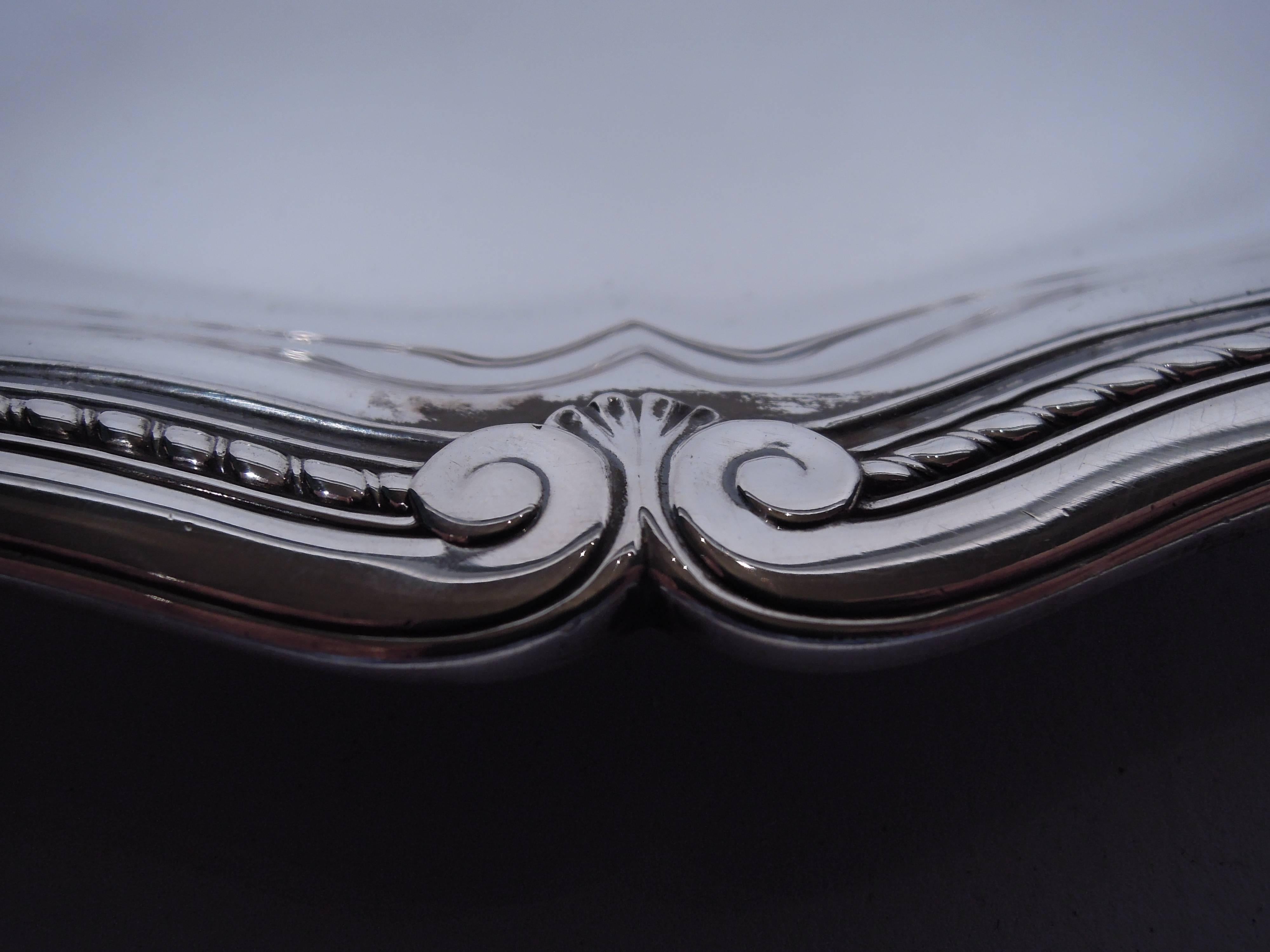 Edwardian Tiffany Modern Classical Sterling Silver Serving Tray