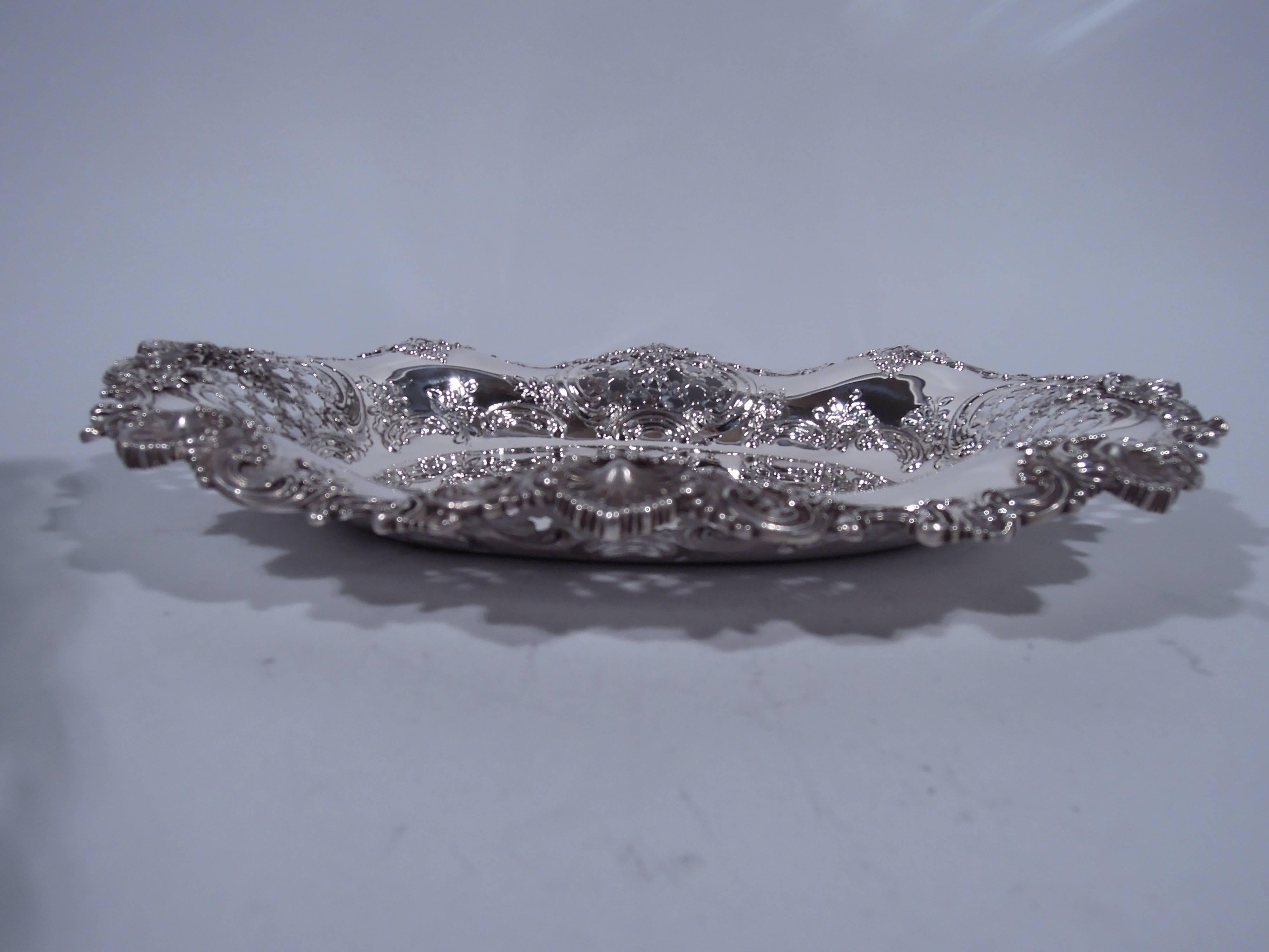 Late Victorian Tiffany Fancy Sterling Silver Centerpiece Bowl