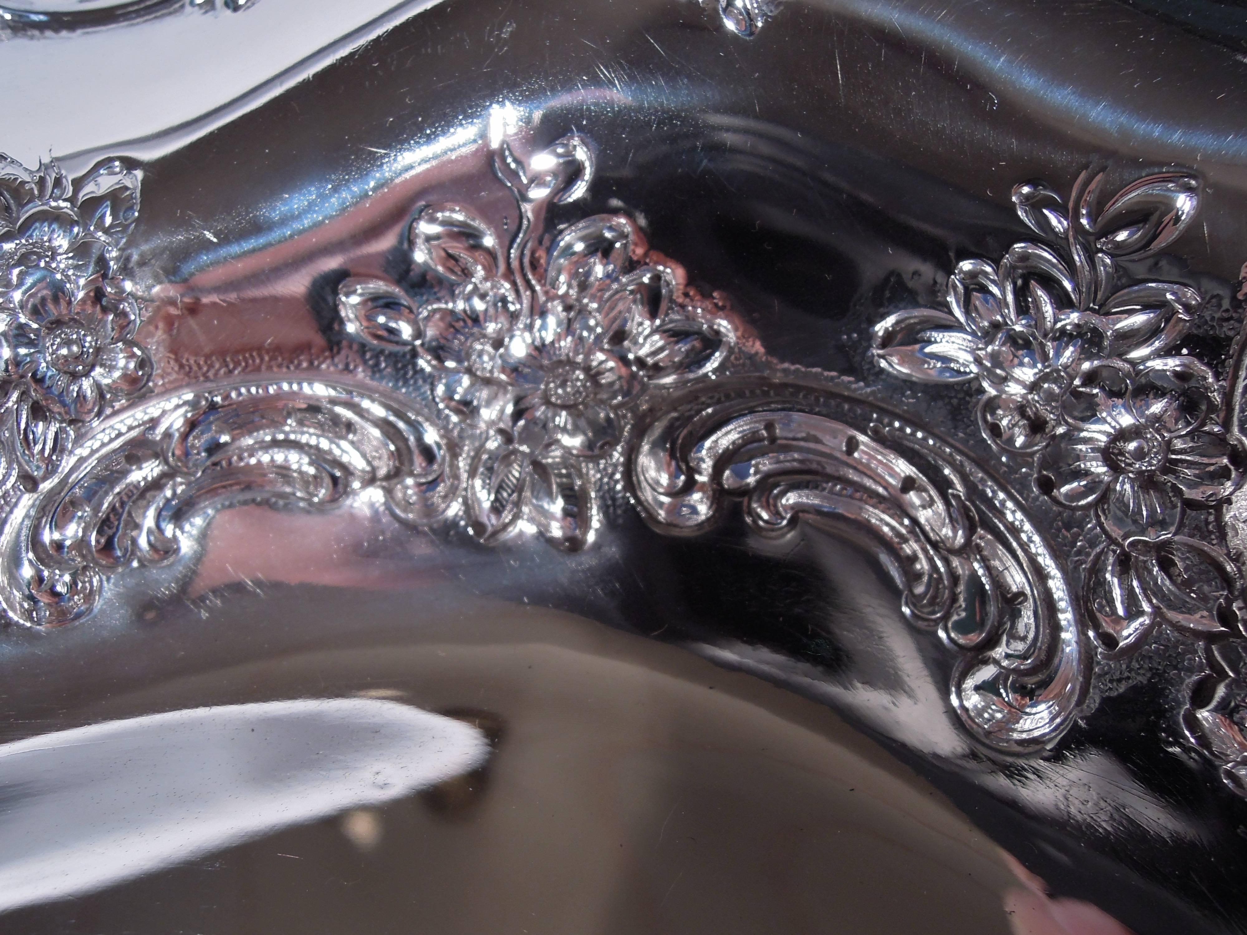 19th Century Tiffany Fancy Sterling Silver Centerpiece Bowl