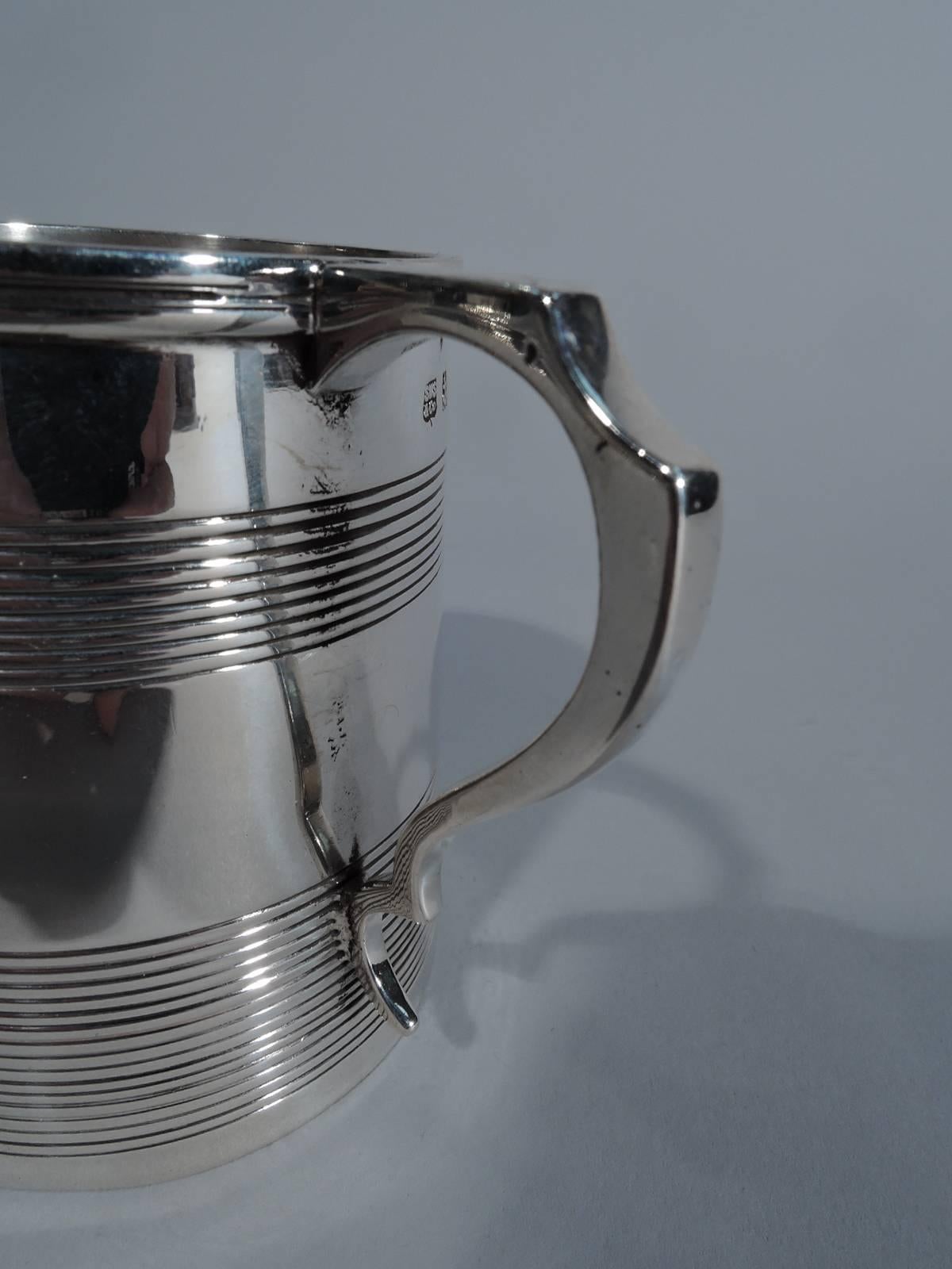 Georgian Old Fashioned English Sterling Silver Baby Cup