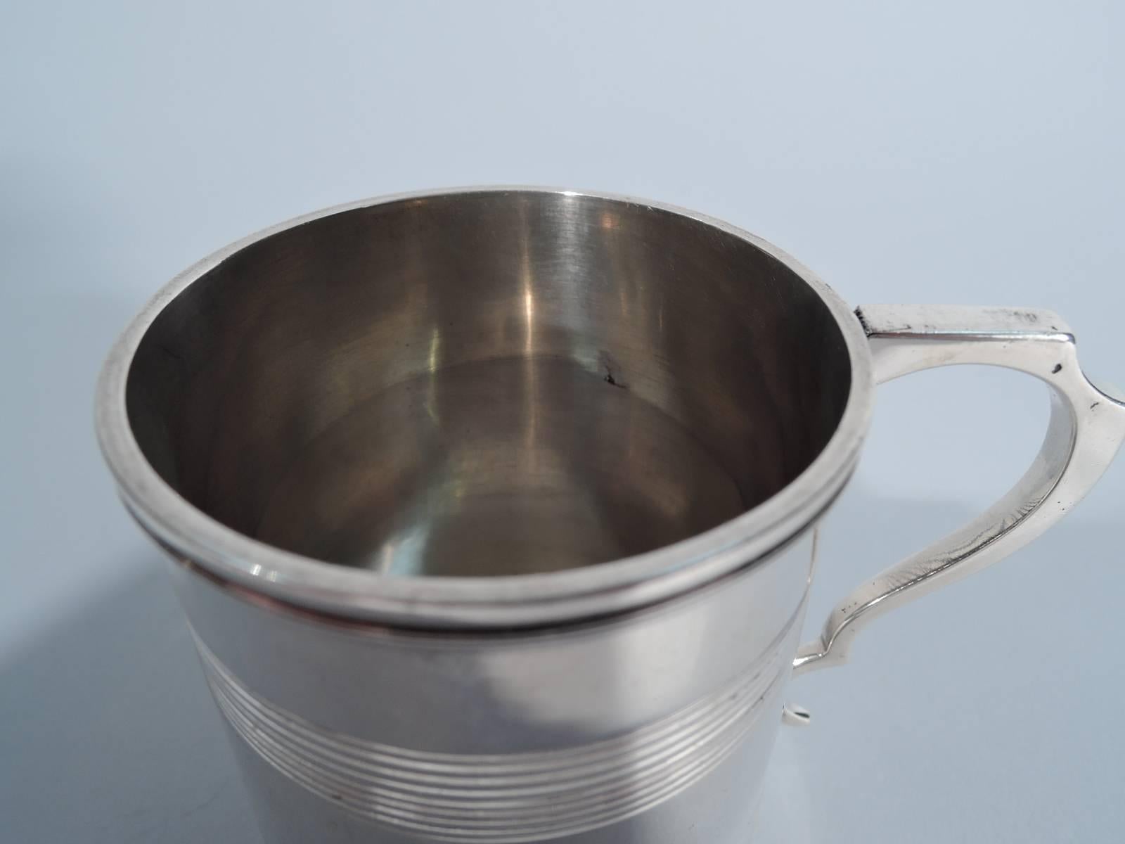 Early 20th Century Old Fashioned English Sterling Silver Baby Cup