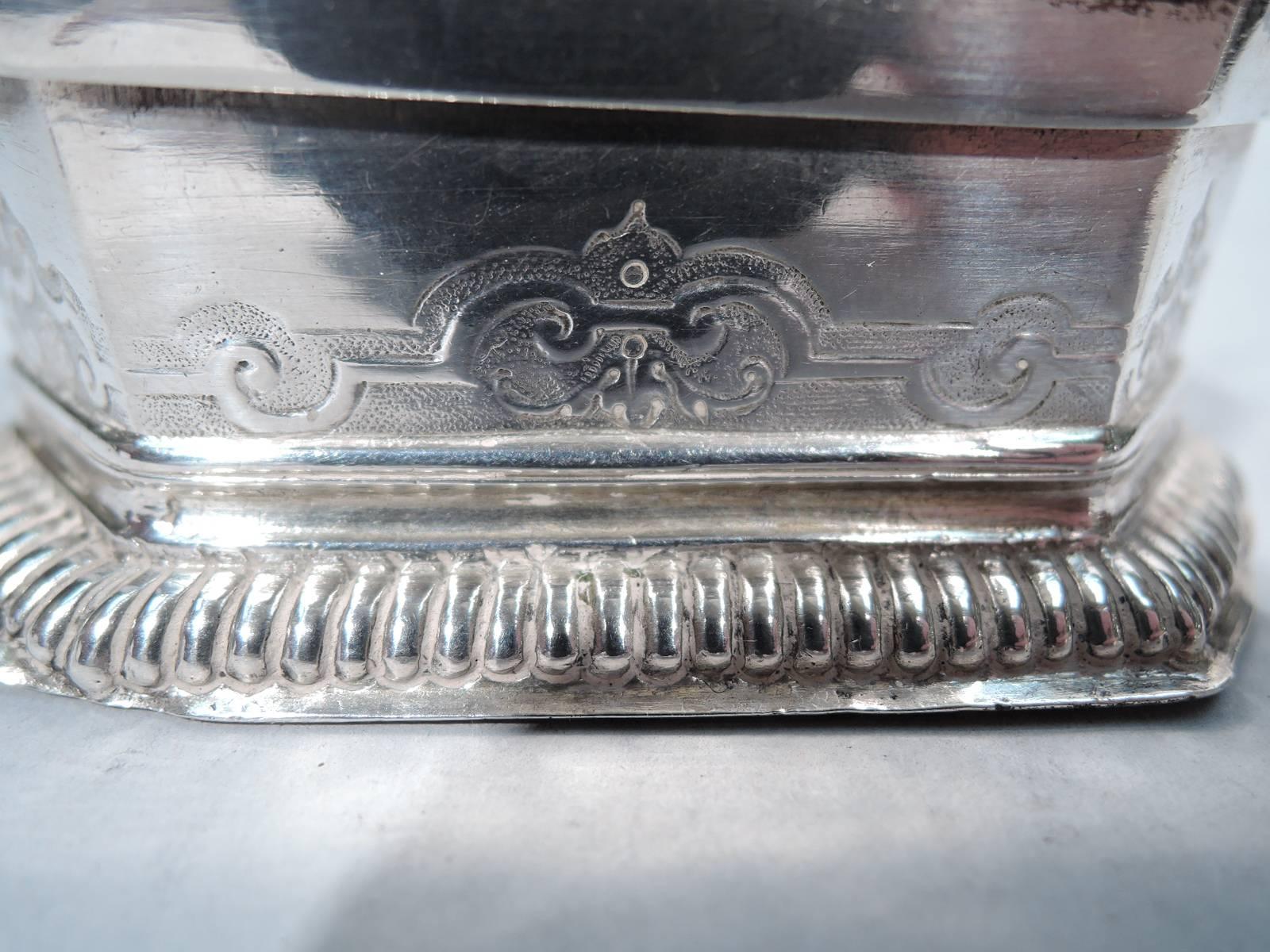 18th Century Antique German Silver Spice Box by Eyssler in Nuremberg