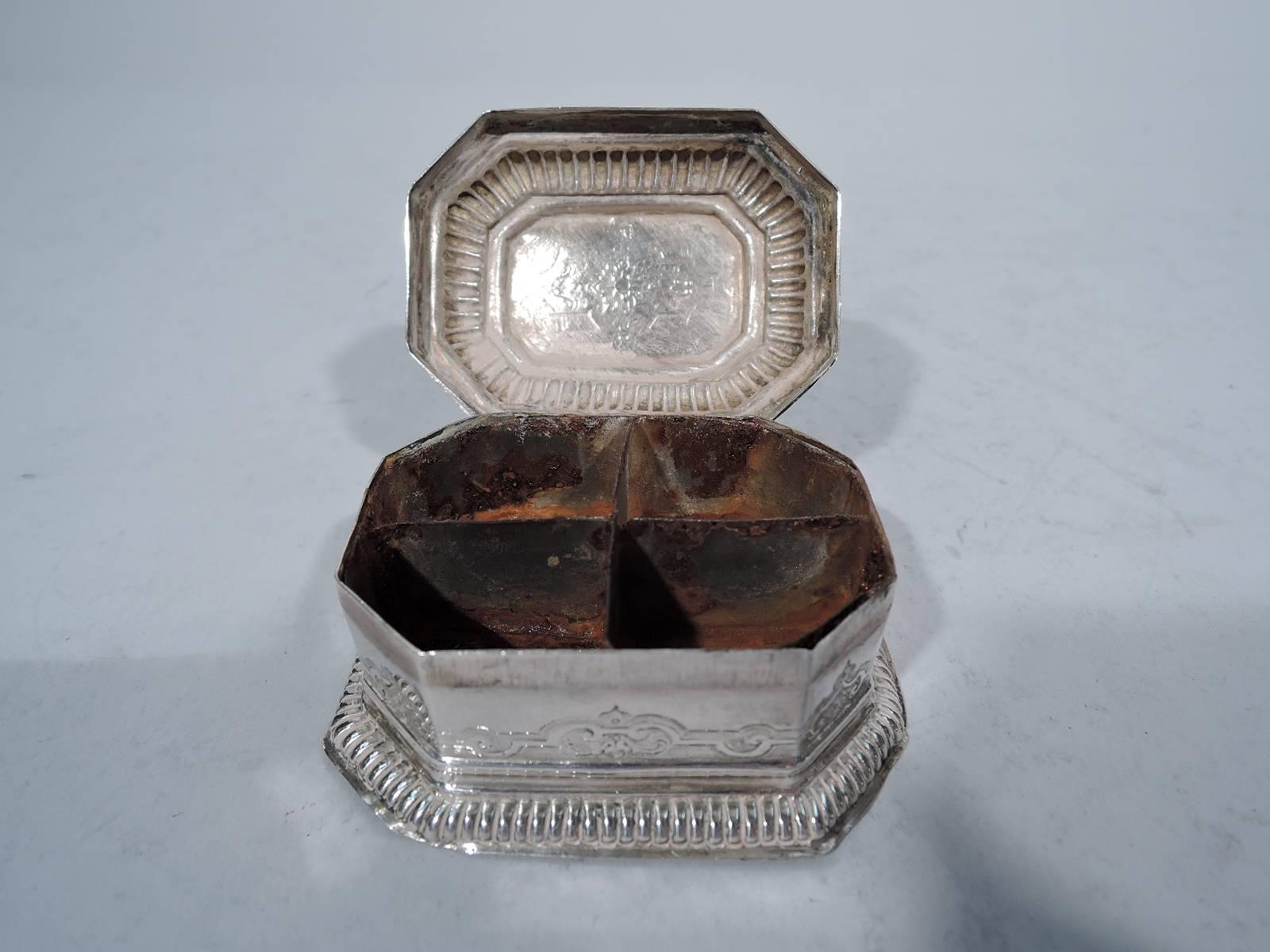 Antique German Silver Spice Box by Eyssler in Nuremberg 1