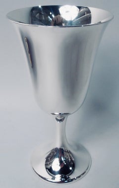 Set of 12 Gorham Sterling Silver Goblets in Desirable Puritan Pattern