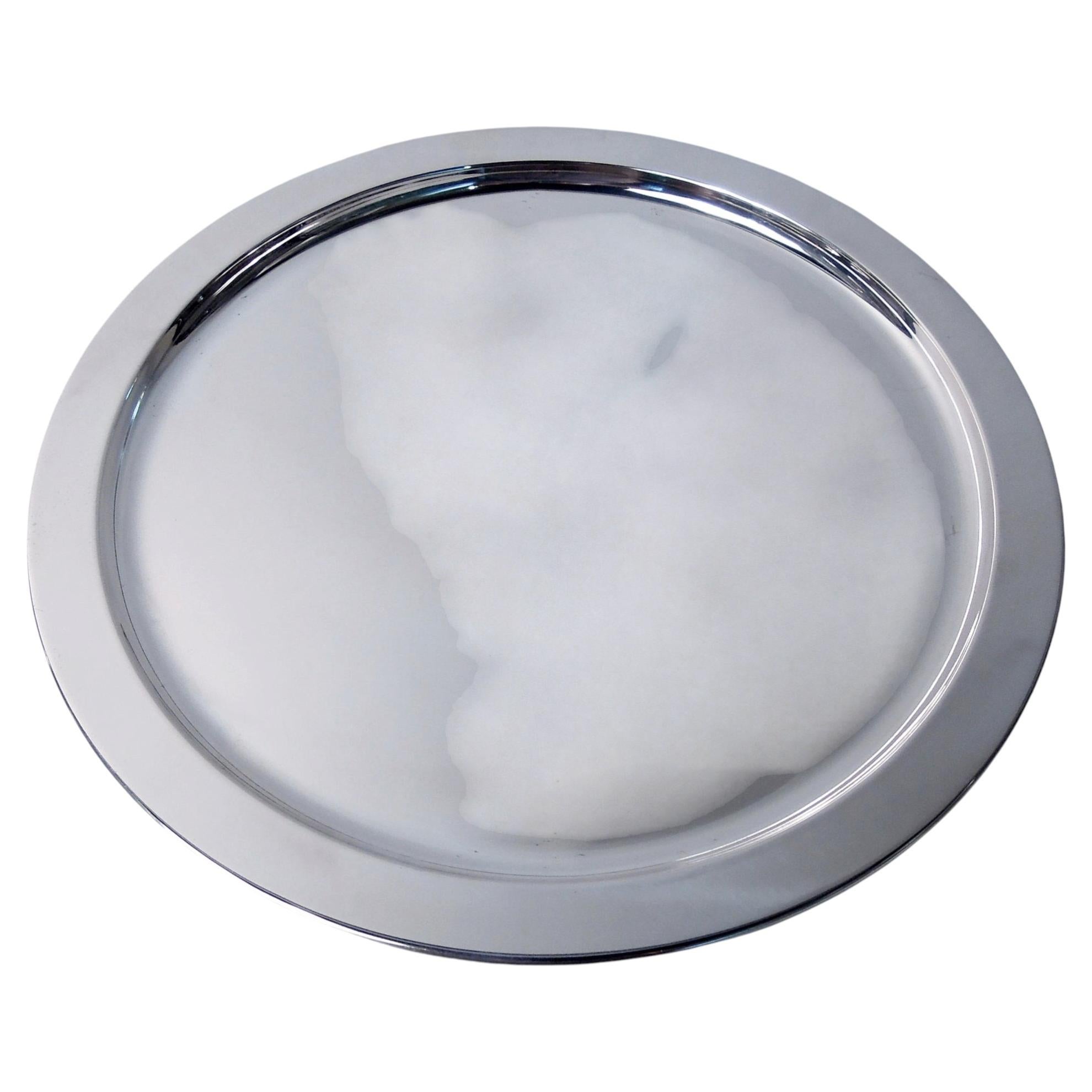 Tiffany Midcentury Modern Sterling Silver Round Tray