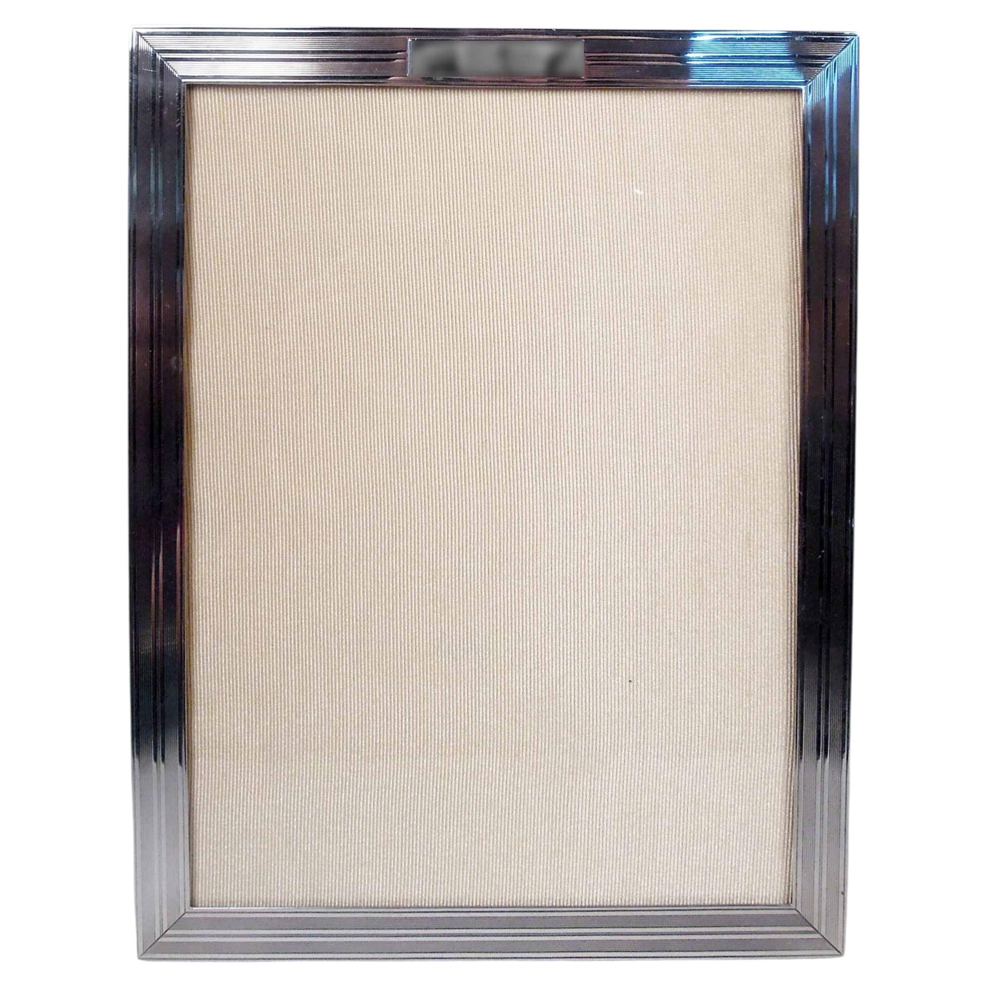 Antique American Art Deco Sterling Silver Picture Frame