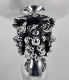Coupe de kiddouch « grappe de raisin » en argent massif, modèle Hazorfim