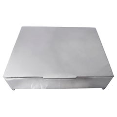 Elegante portagioie in argento sterling in stile Midcentury Modern