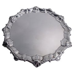 Antique English Georgian Sterling Silver 8-Inch Salver, 1764