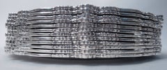 Set di 12 piatti piani tradizionali in argento sterling