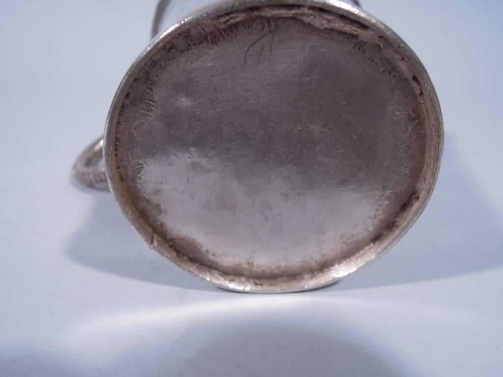 Antique South American Silver Mug with Snake Handle 3