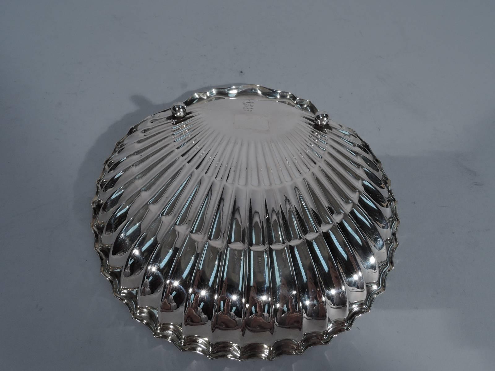 20th Century American Sterling Silver Scallop Shell Bowl