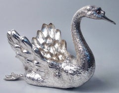 Mario Buccellati Sterling Silver Centerpiece Swan