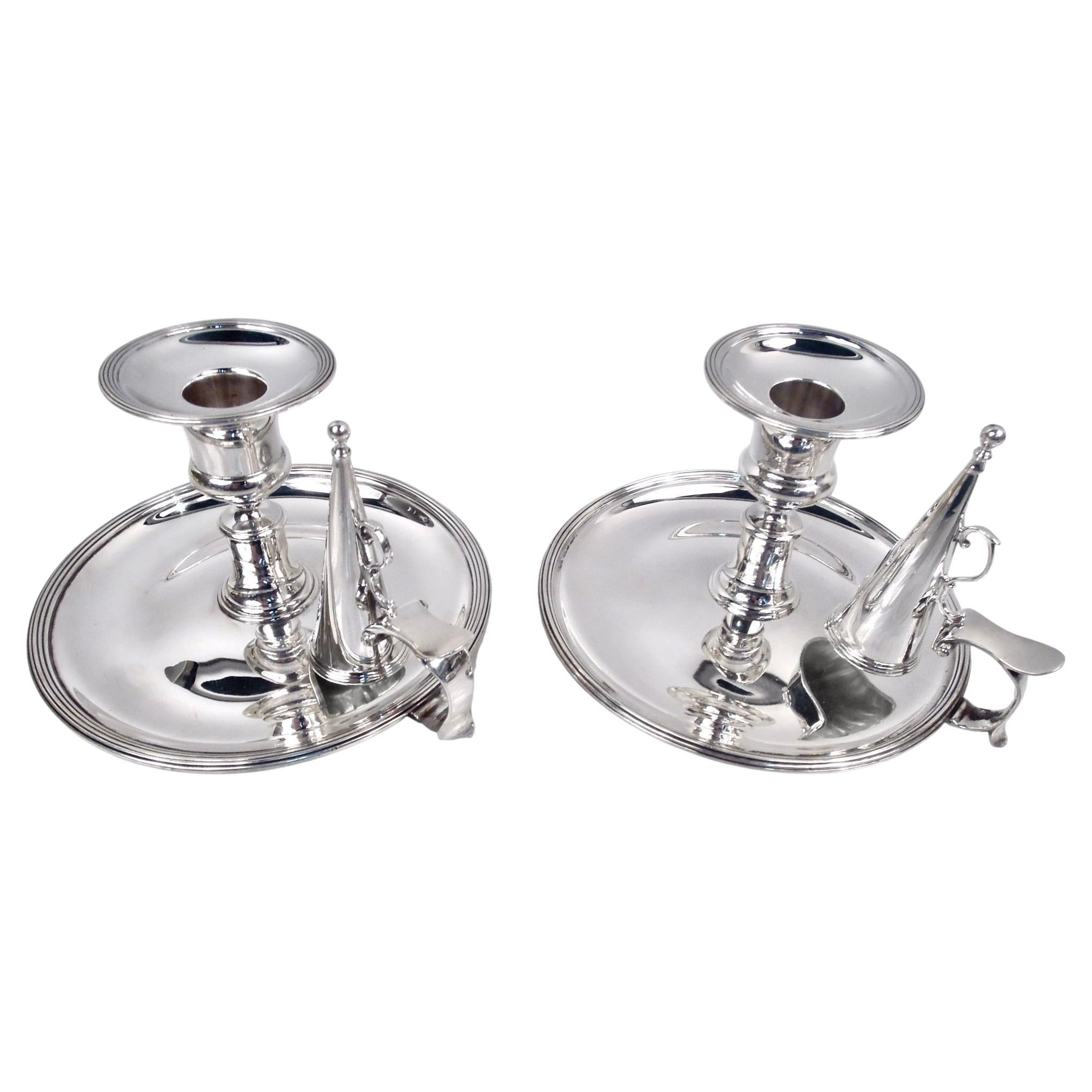 Tiffany-Kerzenleuchter im georgianisch-neoklassizistischen Stil aus Sterlingsilber nach Paul Storr im Angebot