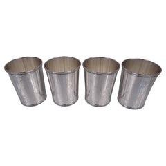 Set of 4 Trees Kentucky Sterling Silver Mint Julep Cups