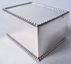 Antique American Edwardian Classical Sterling Silver Match Box, 1900
