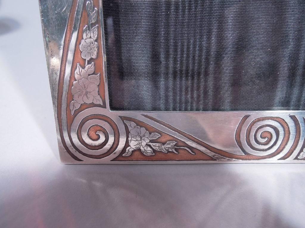 Tiffany Japonesque Sterling Silver and Copper Picture Frame 1