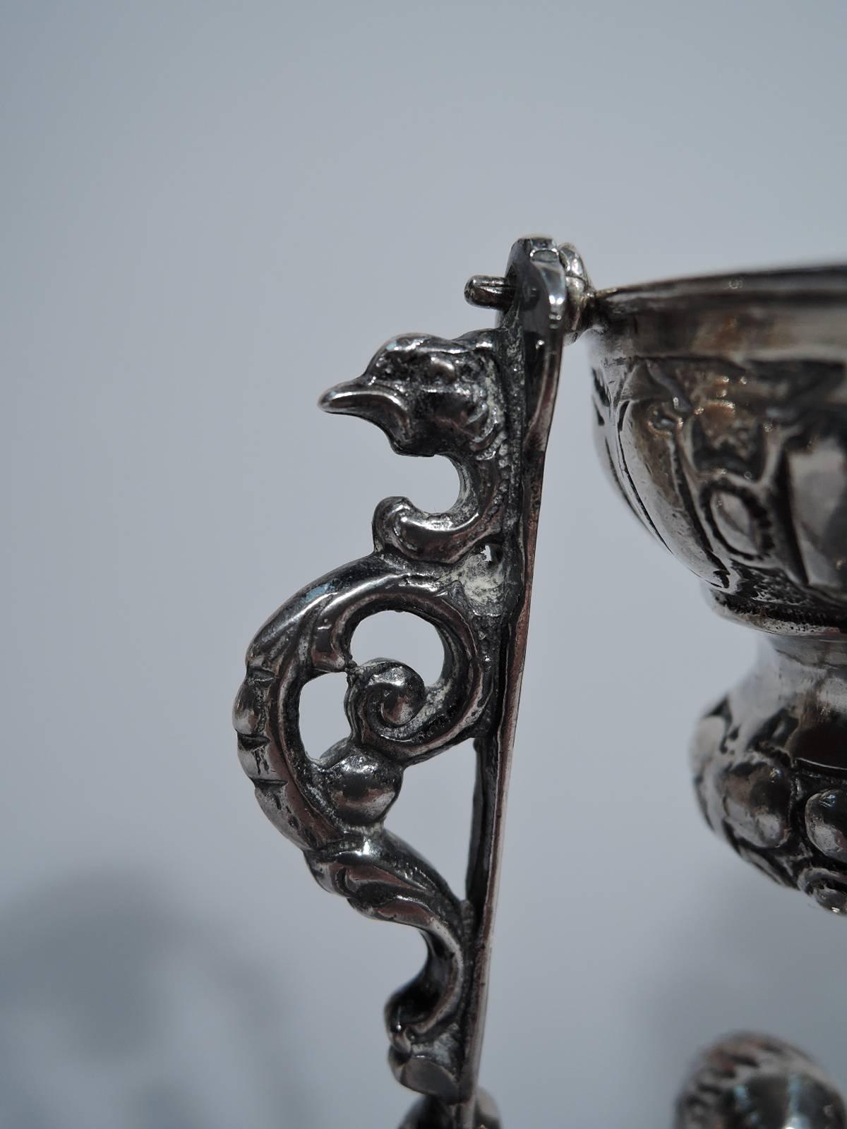 Dutch Silver Wedding Cup with Renaissance Lady In Excellent Condition In New York, NY