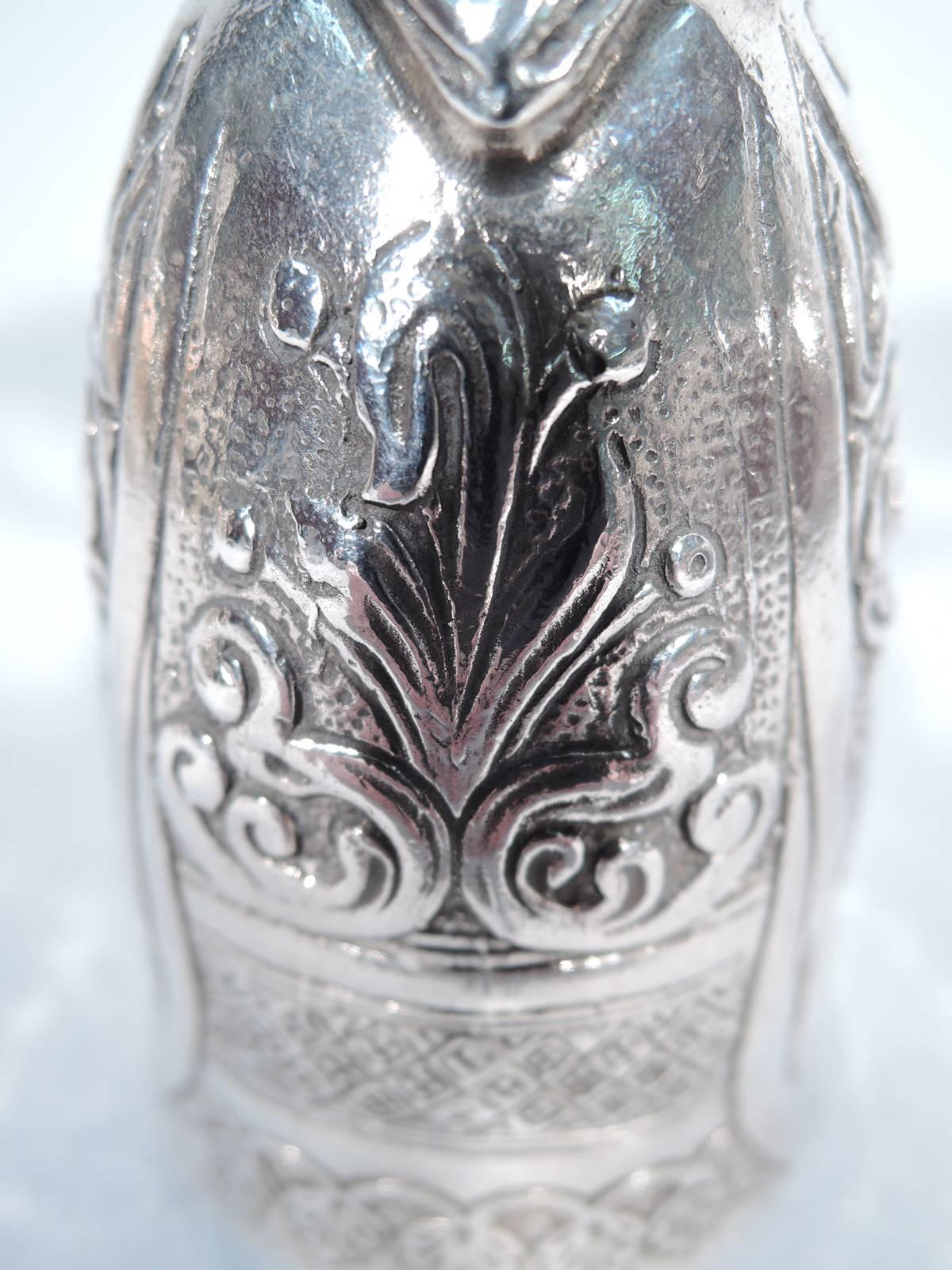 Dutch Silver Wedding Cup with Renaissance Lady 1