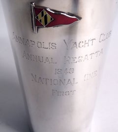 Annapolis Yacht Club 1948 American Highball Trophy with Enamel Burgee