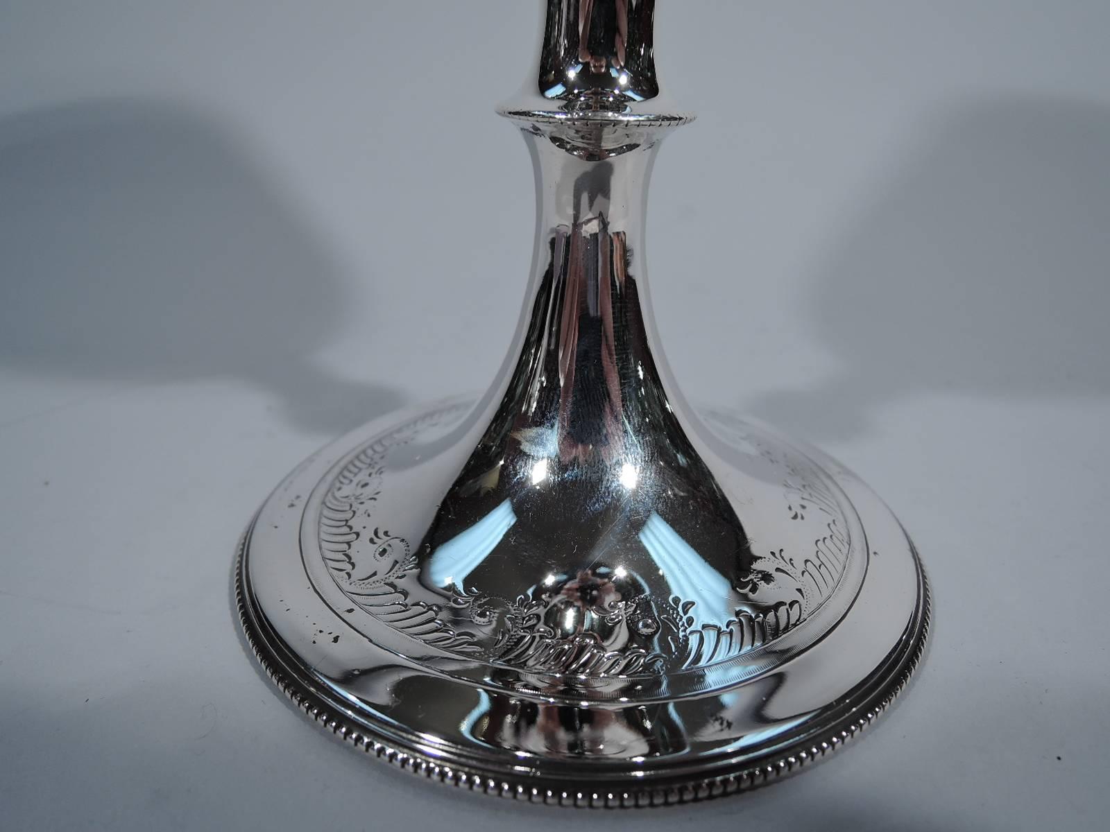 Large English Edwardian Sterling Silver Goblet 1