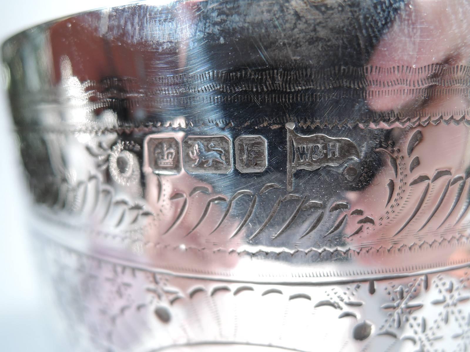 Large English Edwardian Sterling Silver Goblet 3