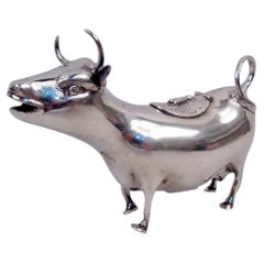 Antique American Sterling Silver Cow Creamer