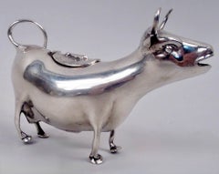 Antique American Sterling Silver Cow Creamer