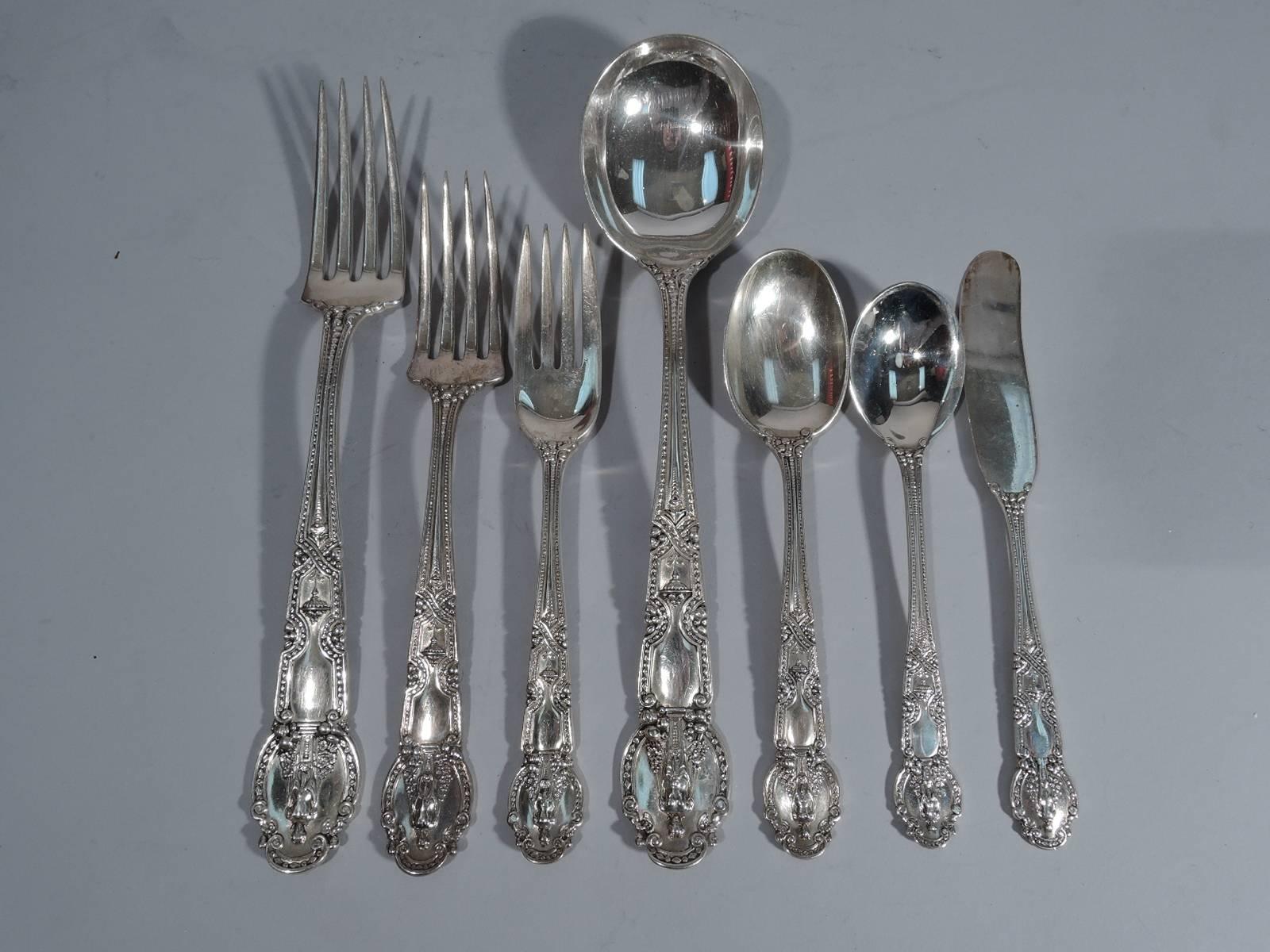 20th Century Group of Antique Tiffany Renaissance Sterling Silver Flatware Pieces