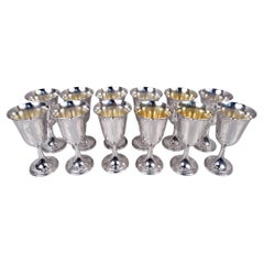 Set of 12 International Prelude Sterling Silver Goblets