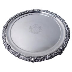 Antique English Georgian Regency 10-Inch Armorial Salver, 1814