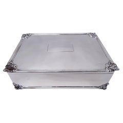 Antique Irish Edwardian Classical Sterling Silver Box, 1912