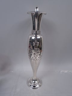Antique Tiffany Edwardian Classical Sterling Silver 18-Inch Vase
