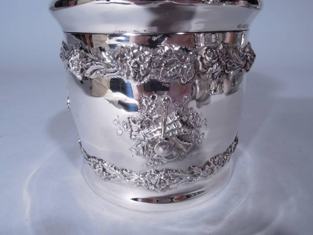 Tiffany Rococo Sterling Silver Trinket Box In Excellent Condition In New York, NY